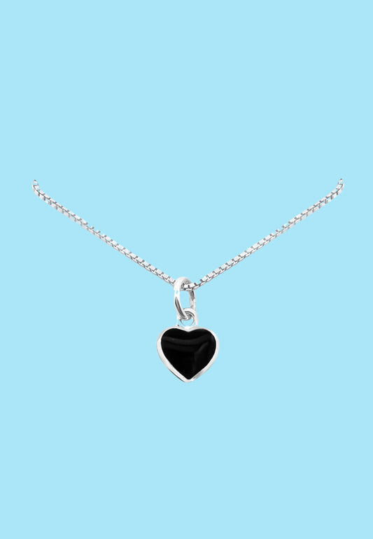 "A ONE LOVE" Necklace in black and silver